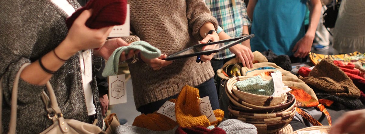 Common good marketplace people shopping